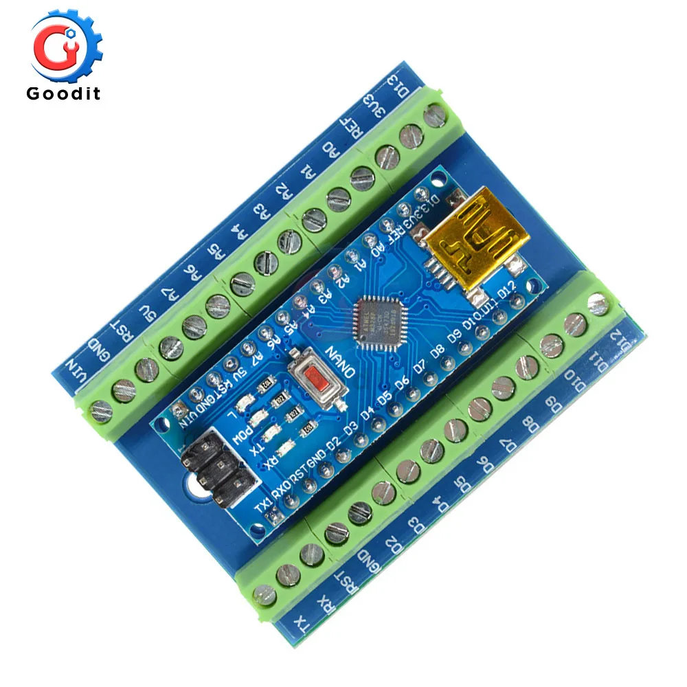 Драйвер контроллера CH340 CH340G Nano V3.0 3 0 ATMEGA328 ATMEGA328P плата расширения клеммы IO для Arduino