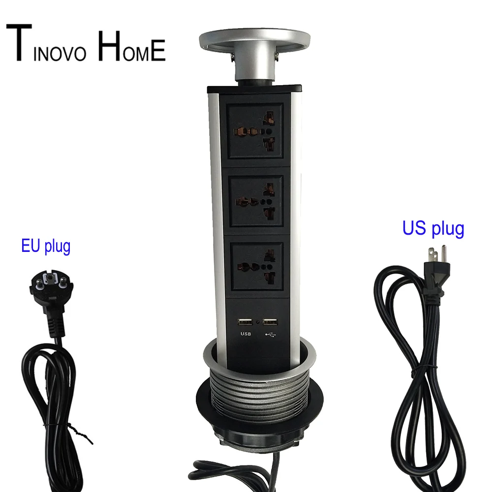 Настольная розетка с вилкой Стандарта США/ЕС/Выдвижная розетка/Скрытая/материал