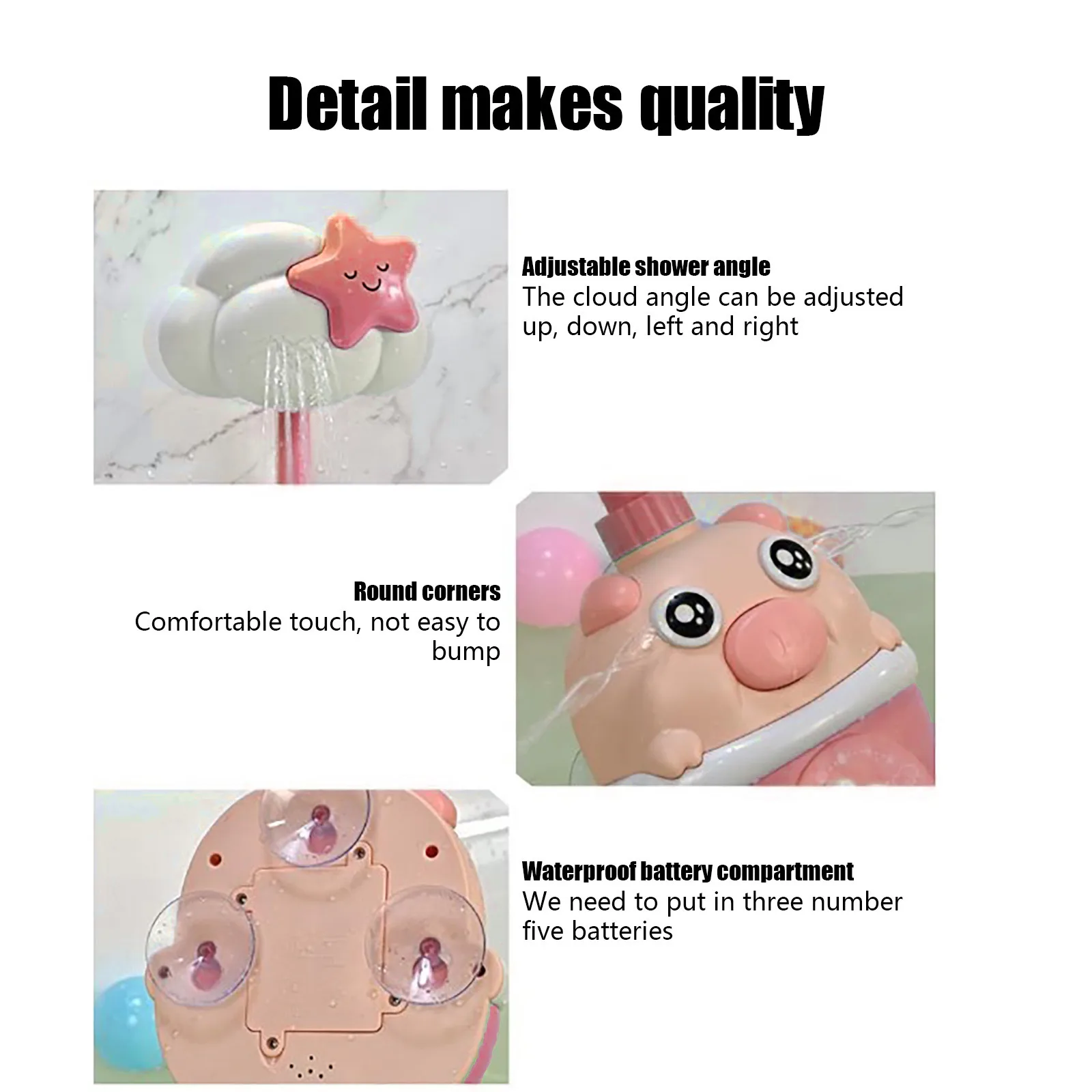 

Baby Bathing With Toys In Bath Water, Child Playing In Bathtub Baby Water Toy Bathing Shower Kids