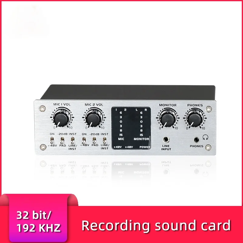 

Tarjeta de sonido de 4 canales, equipo de Audio externo con USB, interfaz Pro, dedicado para grabar Podcasts sin ruido