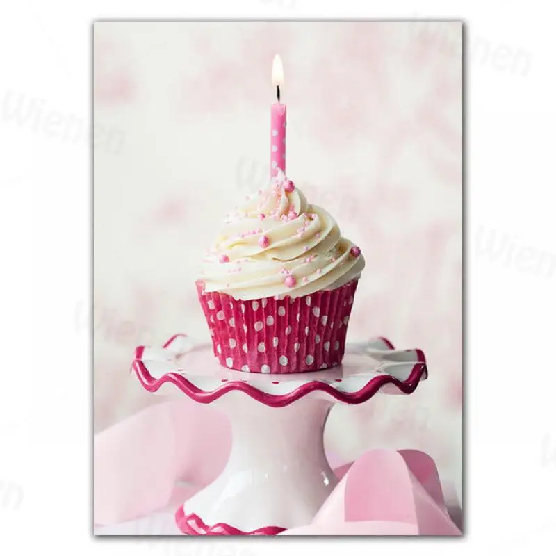 

Modern Wall Picture Delicious Dessert Art Canvas Painting Print Cute Cake Sweetheart Poster Home Bakery Mural Decoration NoFrame