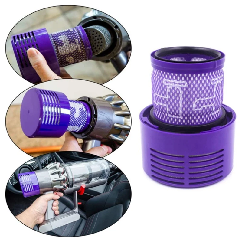 

TOP!-3 Pack HEPA Replacement V10 Filters for Dyson V10 SV12, Washable and Reusable,with Cleaning Brush
