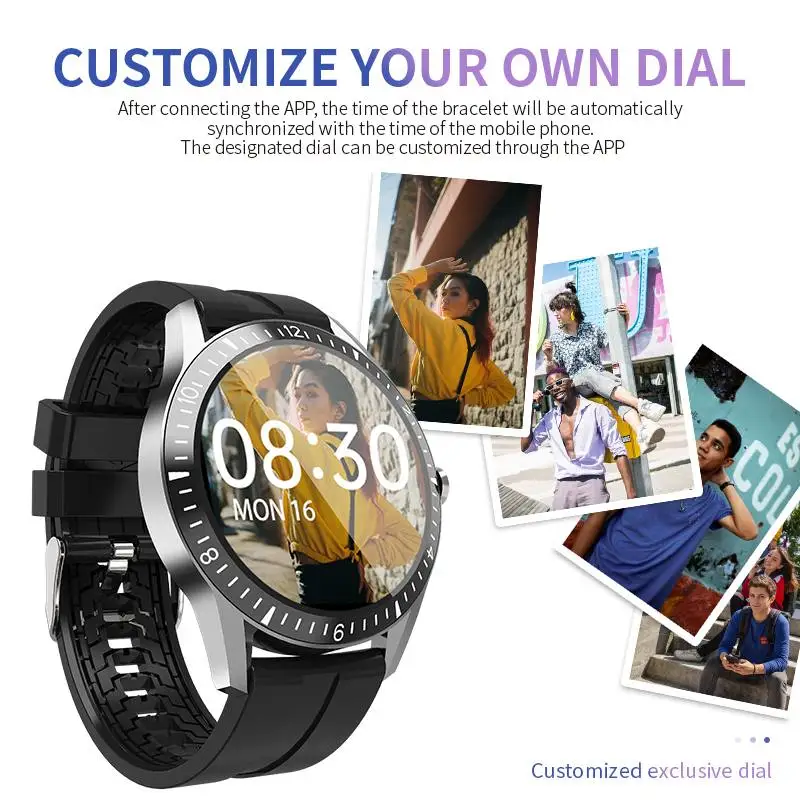 Abay Y20 Bluetooth Вызов Смарт часы для мужчин полный сенсорный Спорт женщин пульсометр