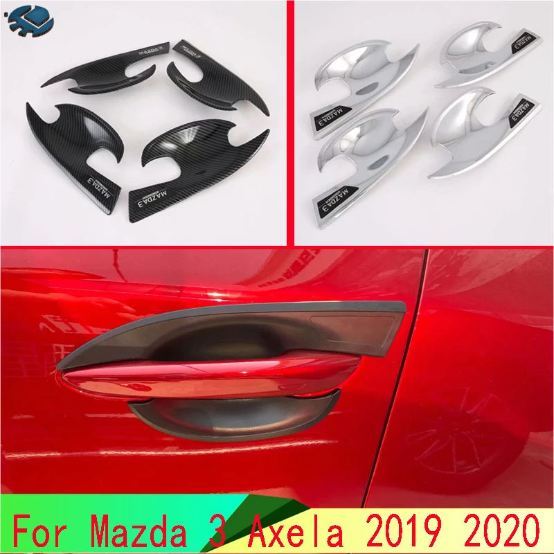 

For Mazda 3 Axela Sedan BP 2019 2020 Car Accessories Door Handle Bowl Cover Cup Cavity Trim Insert Catch Molding Garnish