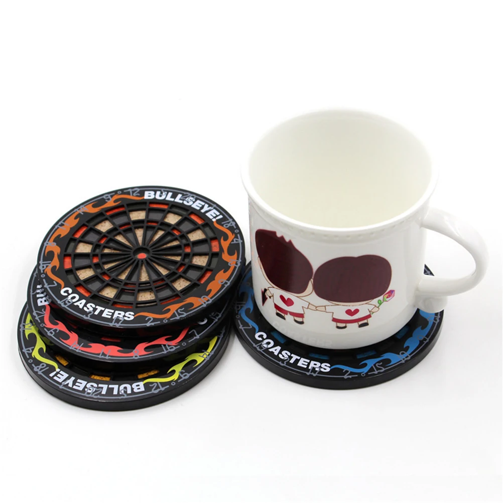 4 шт творческие Дротика доска Подставка под кружку термостойкая напитки пиво для