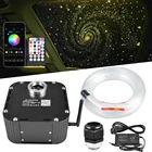 50 Вт RGBW мерцание Bluetooth управление через приложение оптоволоконный светодиодный осветитель комплект супер яркий светильник для украшения потолка звезды