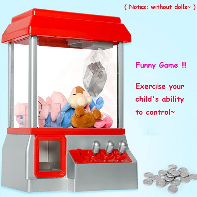 Kids Arcade Game Claw  Machine Music Coin Operated Gamer Game Arcade Machine Vending Candy Grabber Without Toys Children Gifts