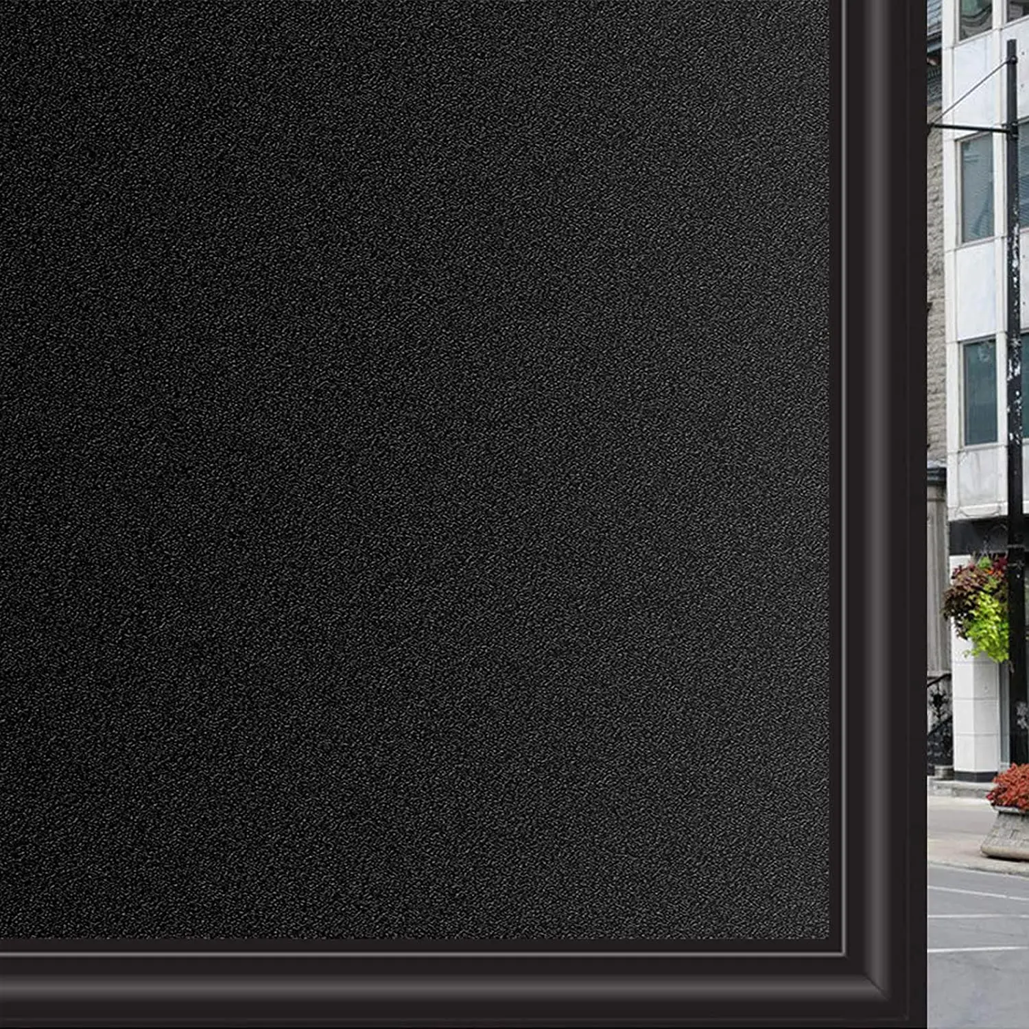 

LUCKYYJ Blackout Window Film Privacy Self Adhesive Glass Film Anti-UV Frosted Window Sticker Light Blocking Window Tinting Film