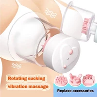 sex shop 12 speed rotating nipple vibrator sucking breast massager licking suck nipple pump breast enlargement sex toy for women