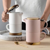 ceramic tea pot and tea cup mug set coffee cup with lid tea set filter teacup coffee mugs kung fu tea set a pot a cup gift box