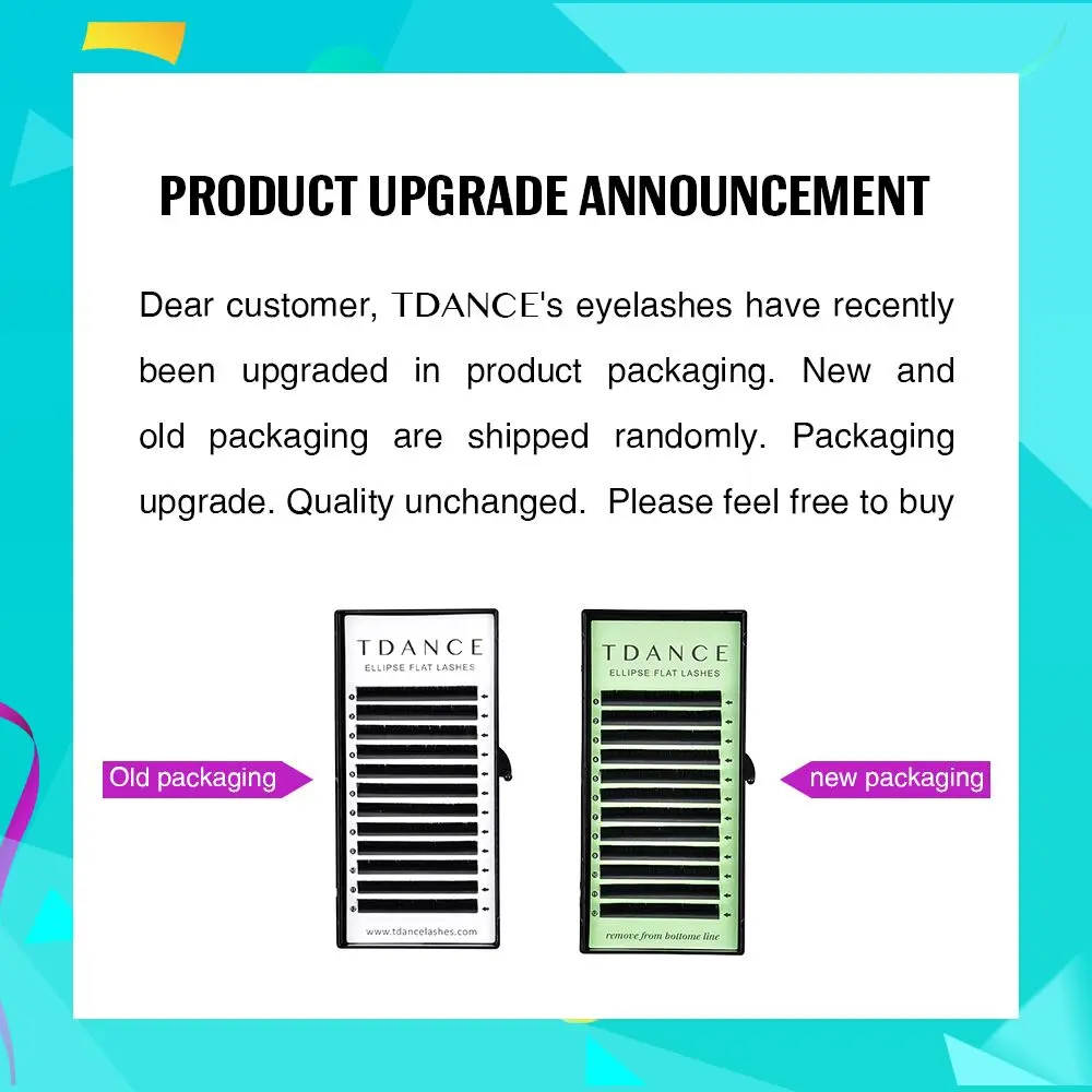 Накладные ресницы TDANCE в форме эллипса 100 лоток/Лот виде плоского накладных ресниц