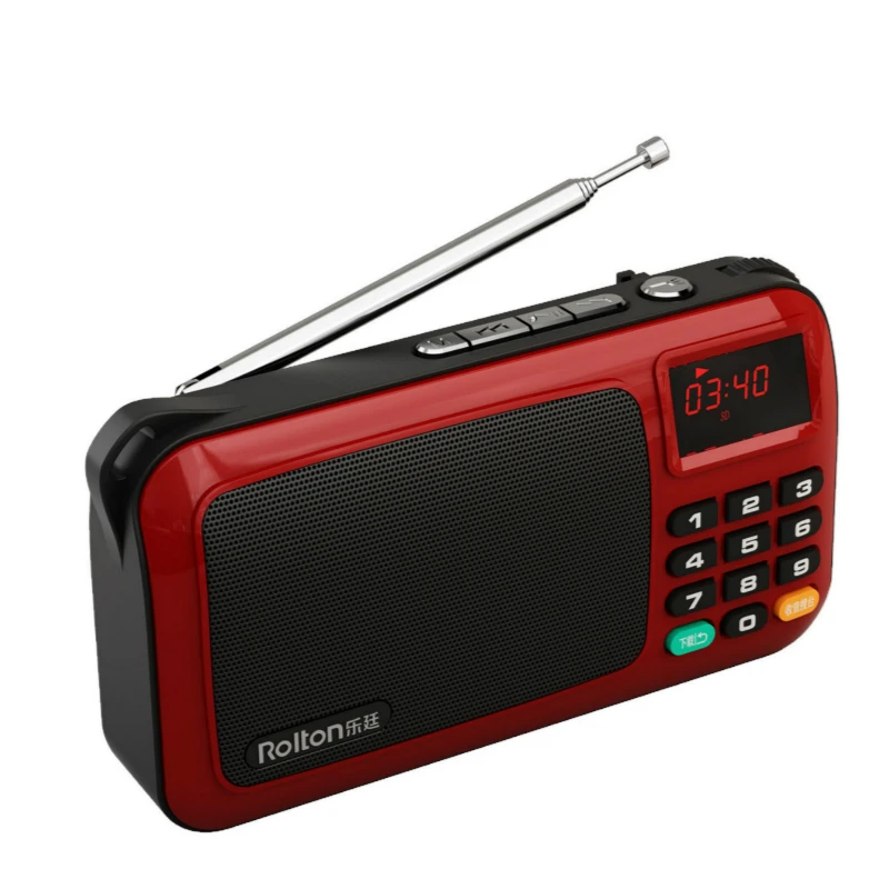 Миниатюрный FM радиоприемник Rolton W405 музыкальный плеер TF карта USB для ПК iPod