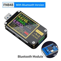 fnb48 usb tester detector type c pd mobile phone voltmeter ammeter meter high speed lcd display digital portable fast charging