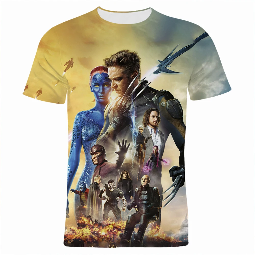 Футболка для мужчин и женщин крутая уличная одежда с 3D-принтом героев Marvel X-Men