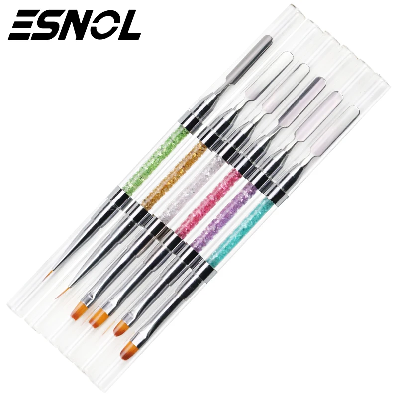 Esnol двойная головка для дизайна ногтей акриловый УФ полигель удлинитель ручка