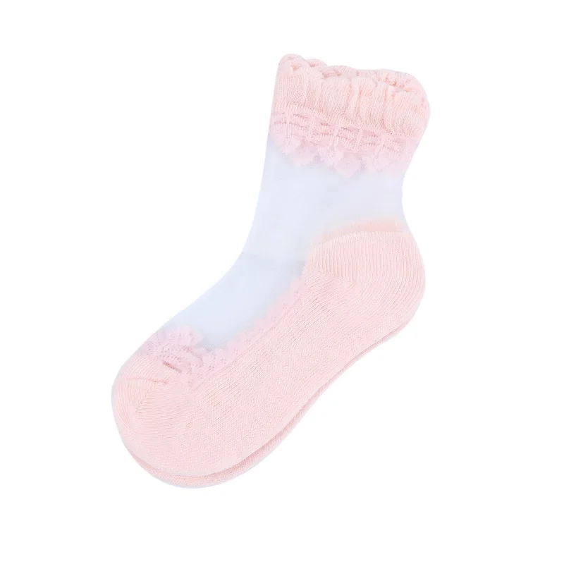 Всесезонные От 0 до 7 лет тонкие носки для маленьких детей однотонные хлопковые