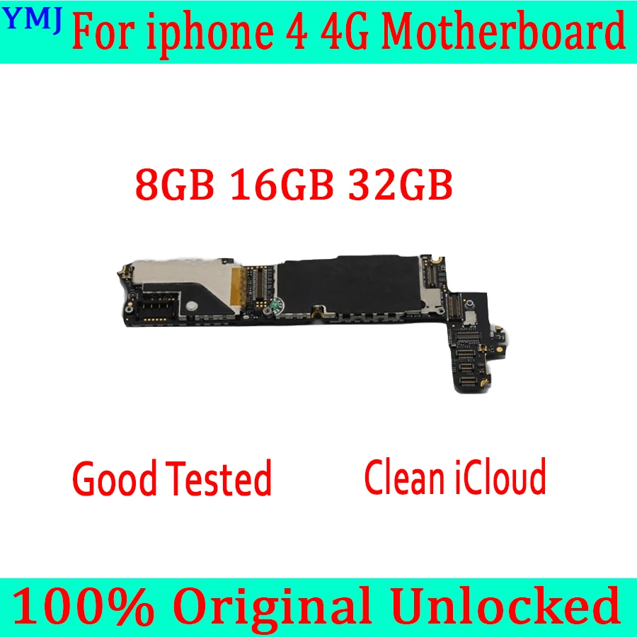 Заводская разблокированная материнская плата для iphone4 с бесплатным iCloud 100%