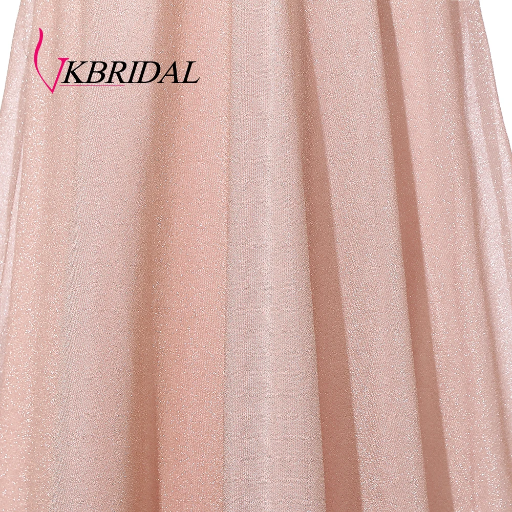 VKbridal сексуальное вечернее платье с v-образным вечернее платье ТРАПЕЦИЕВИДНОЕ Сверкающее платье для выпускного вечера Длинные вечерние платья со стразами реальное изображение