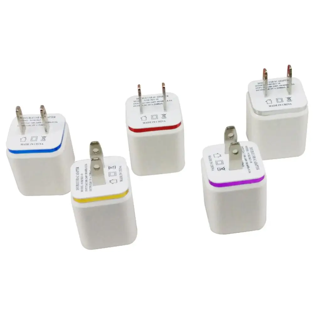 Двойное зарядное устройство USB 2A быстрая зарядка дорожный адаптер с вилкой