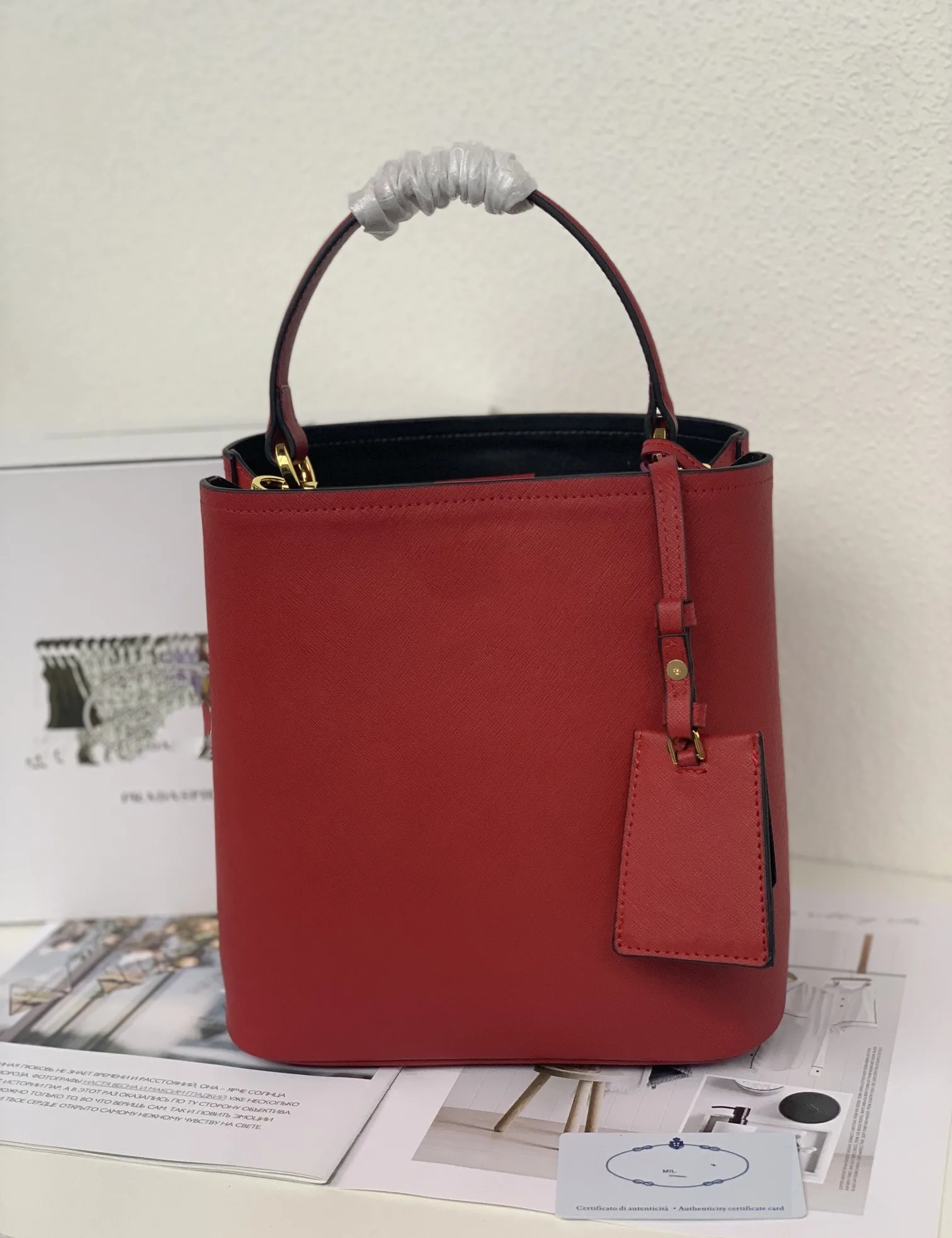 

High quality ladies bucket bag Fashion all-match female handbag Luxury designer palm pattern cowhide shoulder messenger bag