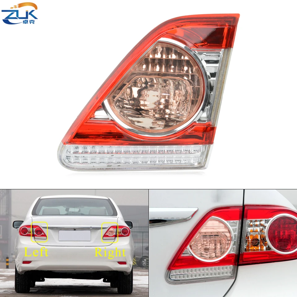 ZUK Car Rear Bumper Inner Taillight Trunk Lid Tail Light Back Up Lamp For TOYOTA COROLLA 2010 2011 2012 2013 GL GL-i GLX GLX-i
