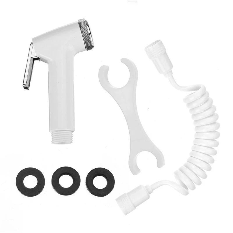

1pc Portable ABS Plastic Fart Handheld Toilet Flusher Pressurized Bidet Sprayer Nozzle Shower Head Seat Bathroom Kit