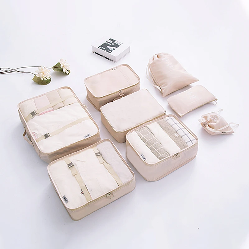 8 шт./компл. портативные сумки для хранения одежды дорожный набор чемодан деловых