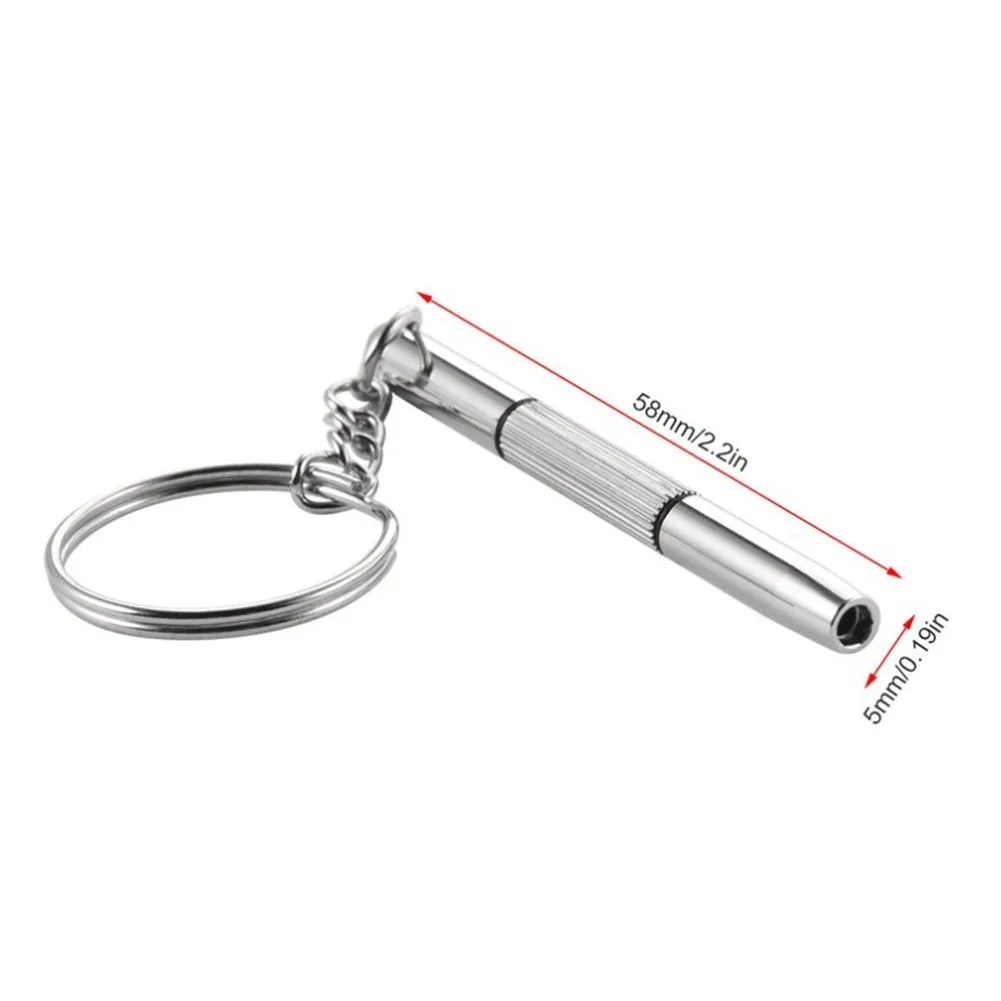 

Silver Keychain Screwdriver Stainless Steel Screwdrivers 10Pcs Glasses
