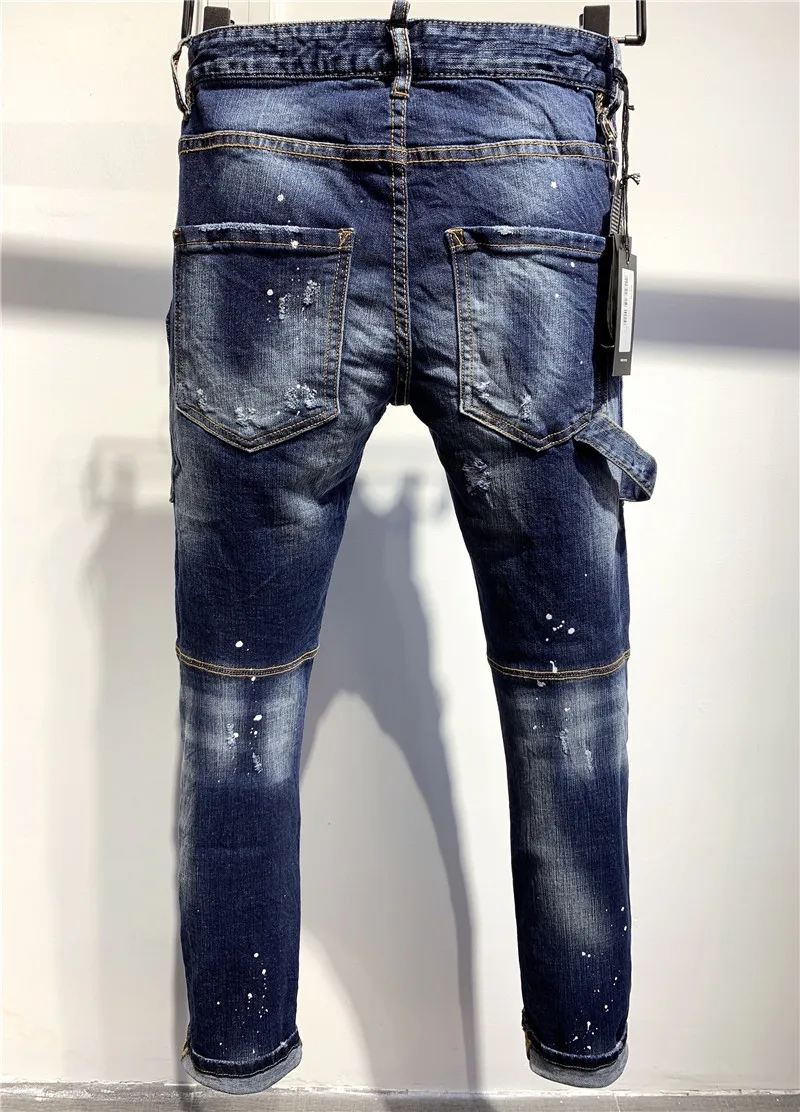 

Dsquared2 Cool Guy Hole Jeans D2 Men Pants DSQ2 Embroidered Trousers 9636