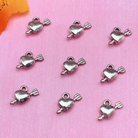 10pcs metal alloy heart charms fashion pendants diy necklace bracelet earring accessories handmade jewelry findings
