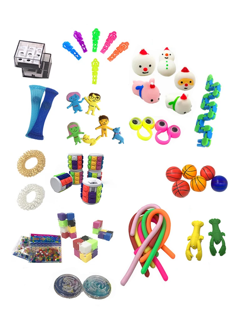 50Pcs/Pack Fidget Sensory Toy Set Stress Relief Toys Autism Anxiety Relief Stress Pop Bubble Fidget Sensory Toy For Kids Adults enlarge