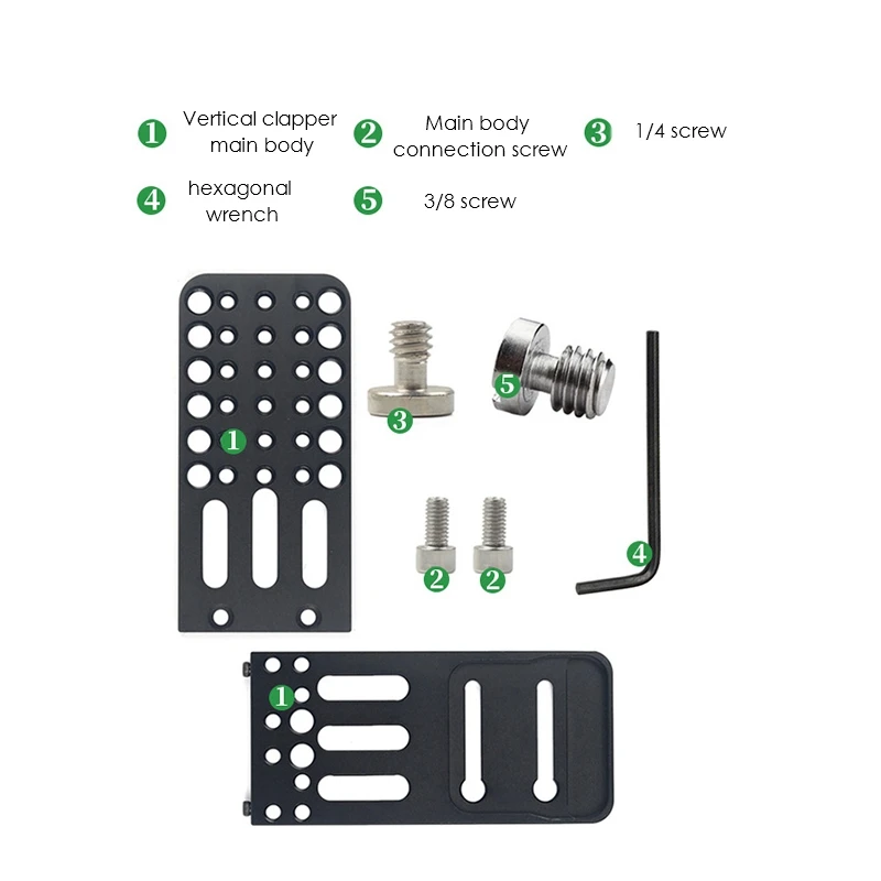 

ADAI Universal Slr Camera Handle, Two-Way Use L-Shaped Right-Angle Plate, Positioning Pin Camera Quick Release Plate