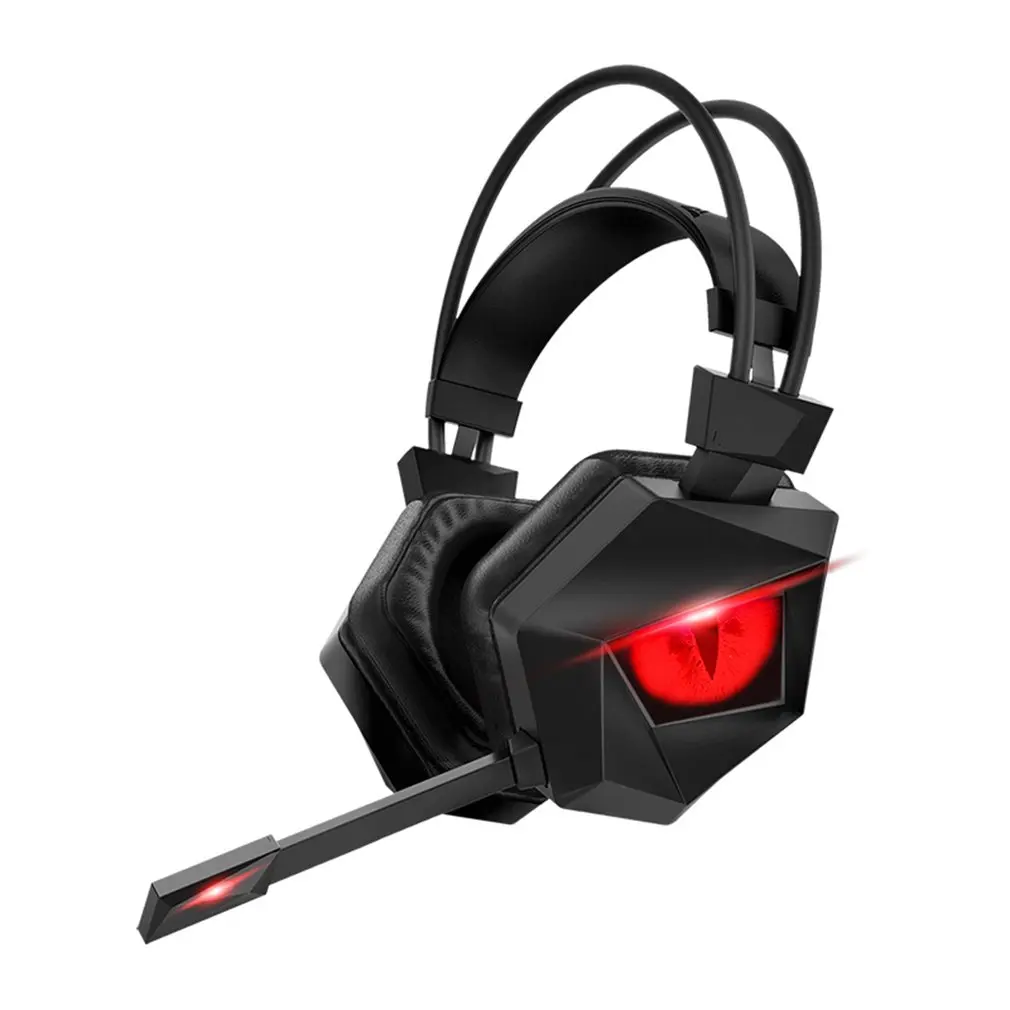 

Проводные наушники 7.1 каналы игровой Настольный Ноутбук светящиеся Проводные Накладные наушники игровая гарнитура комфортная гарнитура