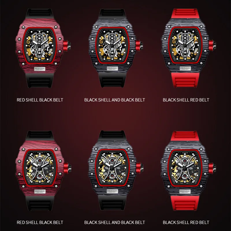 

Men's Luxury Watches KIMSDUN Brand RM Automatic Men's Mechanical Wrist Watch Sports Cool Watch Cool Male Clock Reloj Hombre 2021