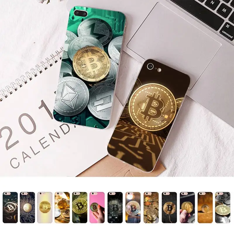 

FHNBLJ I Love Accept Bitcoin Phone Case for iPhone 11 12 pro XS MAX 8 7 6 6S Plus X 5S SE 2020 XR cover