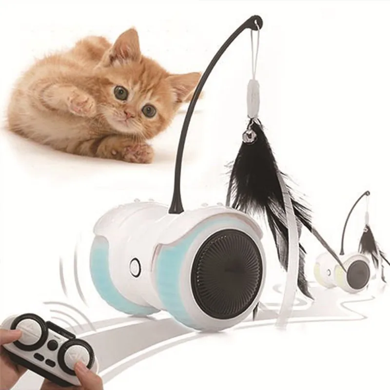 

Cat Toy Automatic Feather Ball Teaser Toys for Kitten Cats USB Rechargeable Electronic Kitty Toy Robotic Interactive Dropship