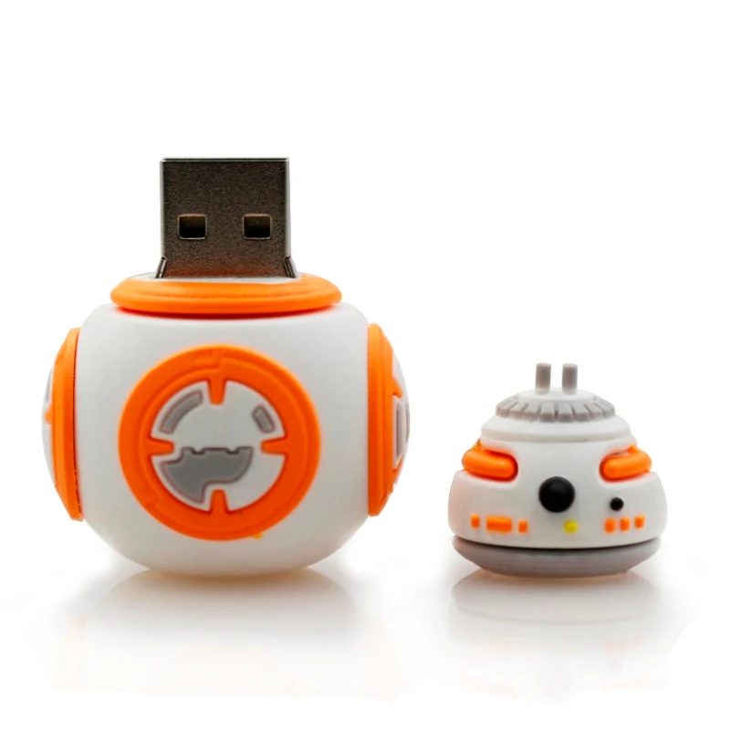 USB 2 0 32GB R2D2 Memoria Stick & BB 8 Flah Drive Pendrive Memory флэш память Pen от Star War Disk on Key|USB