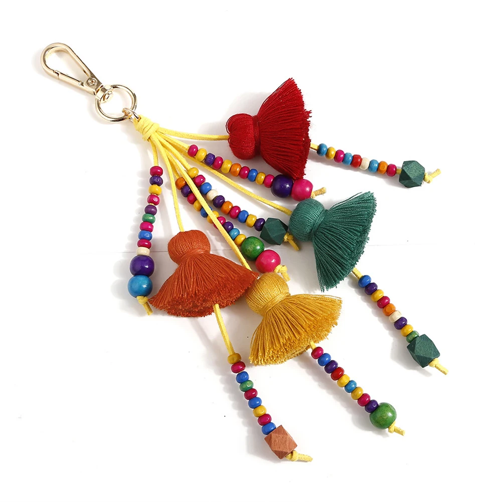 Богемные женщины с кистями из бусин кулон брелок висячая сумка Декор подарок