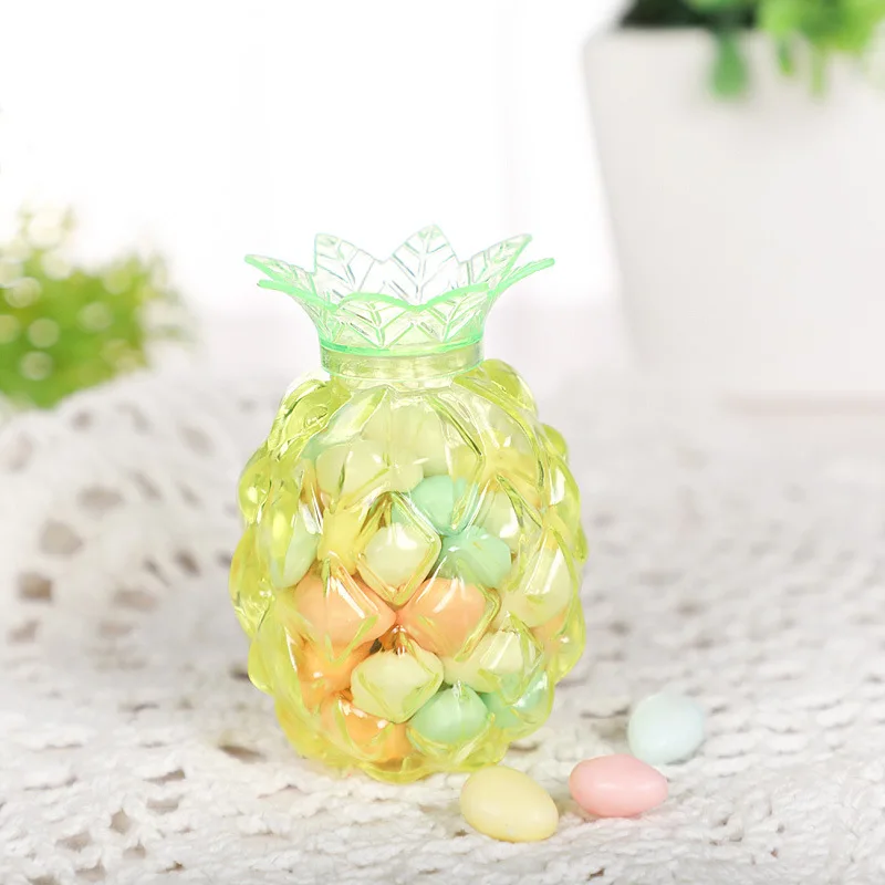 12Pcs Pineapple Shaped Candy Box Plastic Fruit Sugar Container Baby Shower Birthday Wedding Favor Gift | Дом и сад