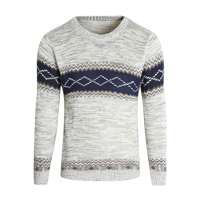 

Мужской свитер в полоску, с круглым вырезом