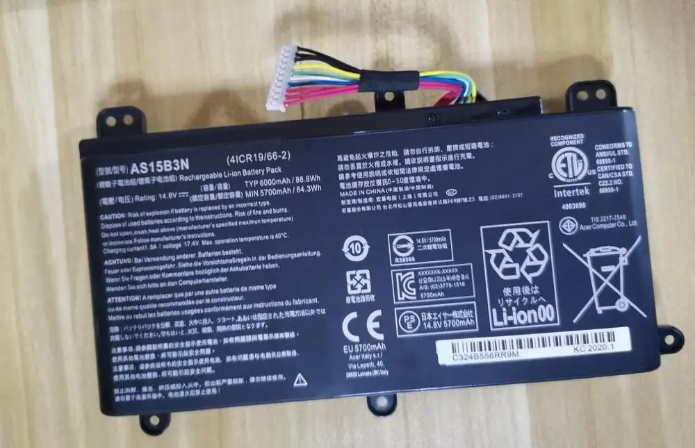 Новые оригинальные Батарея для Acer Хищник 15 G9 591 592 593 17 G5 793 791 792 AS15B3N 14 8 V