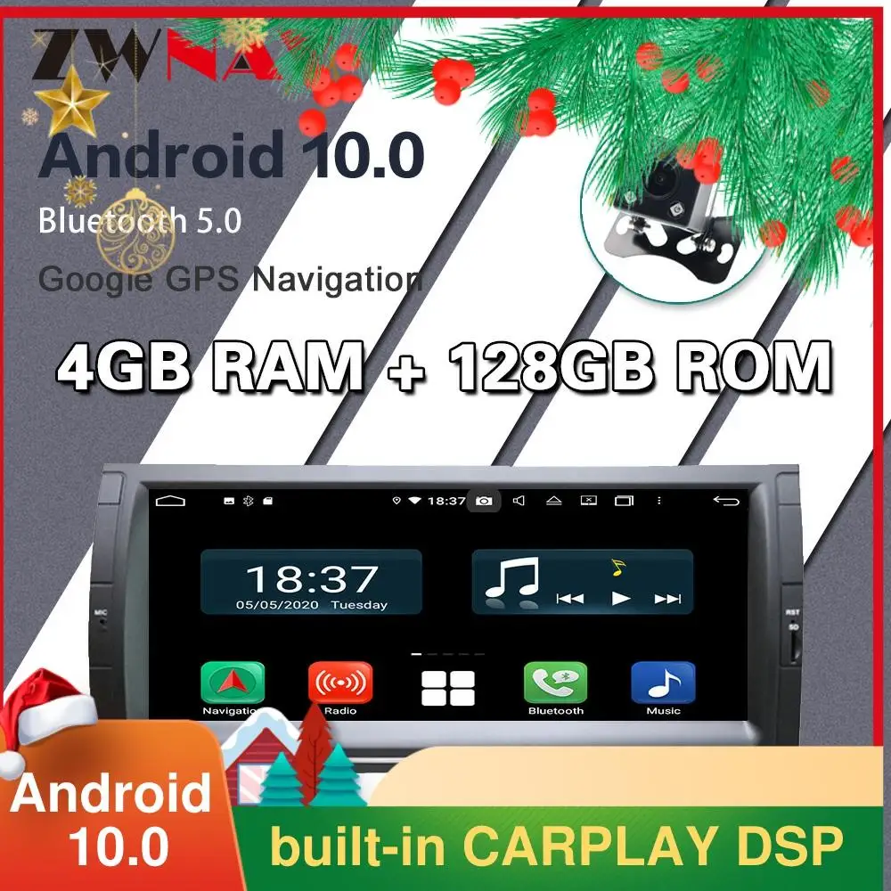 

128G Carplay Android 10 screen Car DVD Player for BMW E53 1999-2000 2001 2002 2003 2004 2005 GPS car Auto Radio Audio Head unit