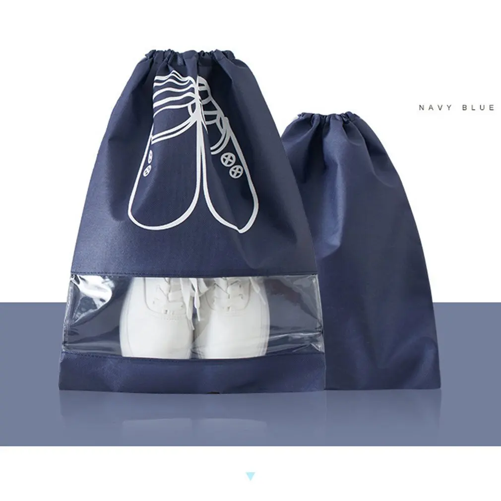Portable Dust-Proof Breathable Travel Shoe Organizer Bags Neutral Transparent Window For Boots Space Saving Storage Bag | Дом и сад