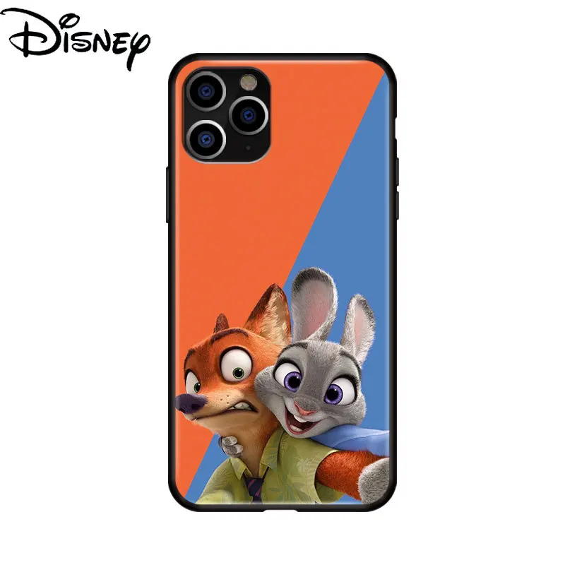 

Disney Zootopia Judy Nicole phone case for iphone11pro/xr/xsmax/7plus/SE/12pro/12mini/xs/8p/couple tempered glass phone cover