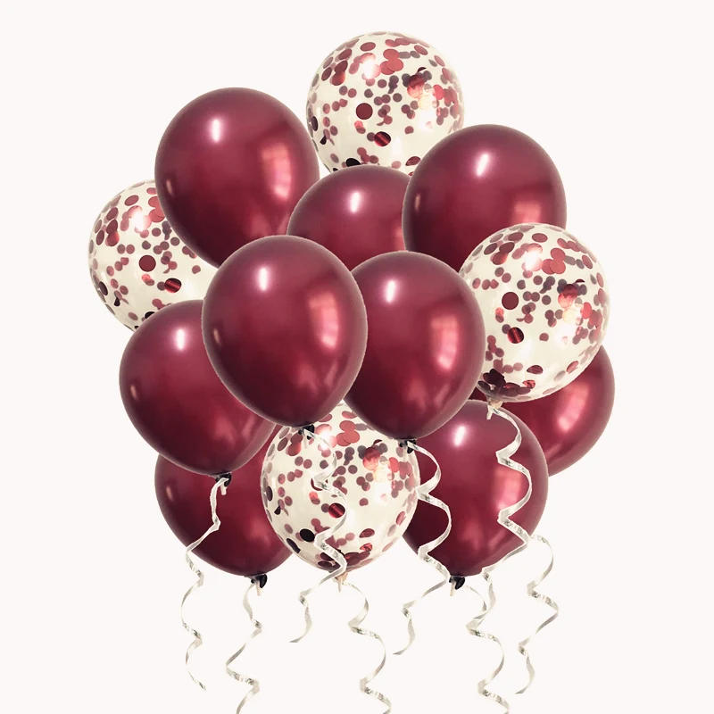 Воздушные шары из розового золота бордового цвета 20 шт.|Воздушные и аксессуары| |