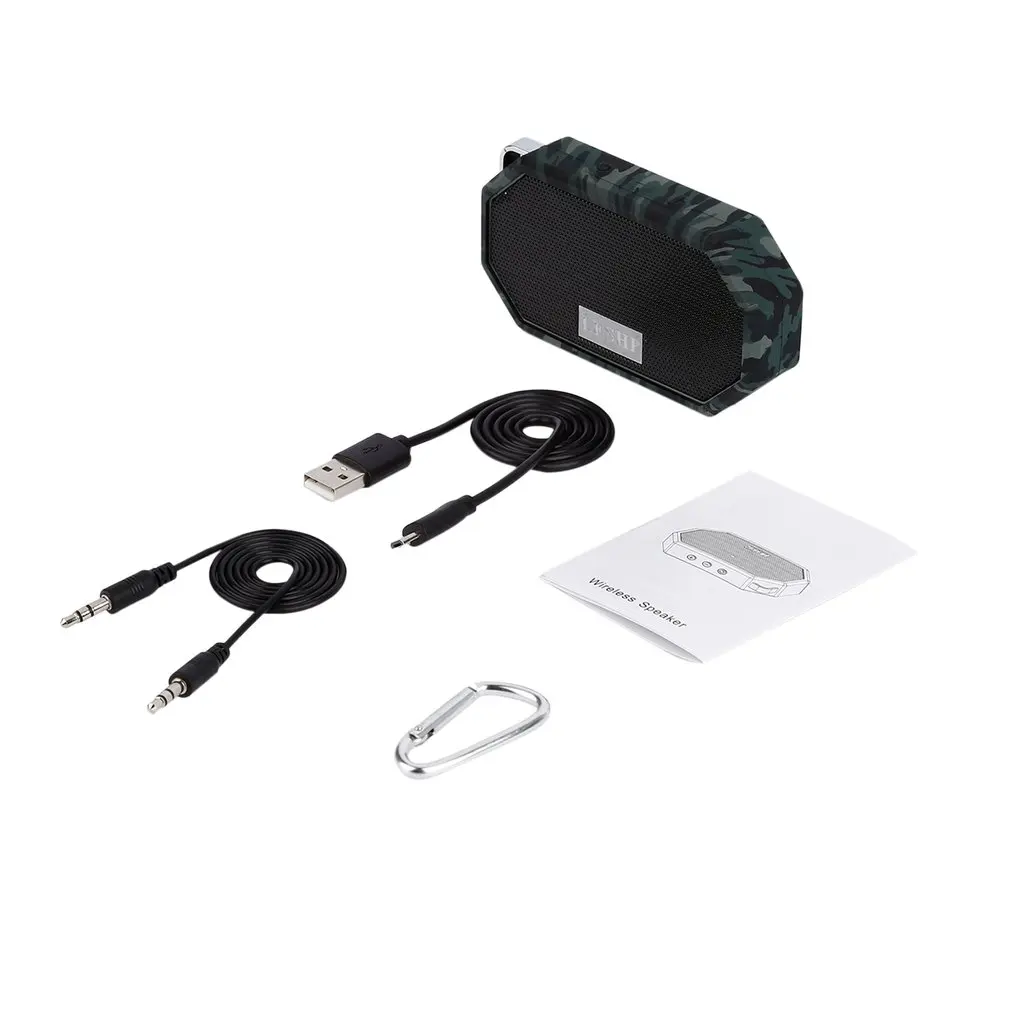 

LESHP Portable Mini Waterproof IP66 Shockproof Wireless Speaker with Mic for Indoor & Outdoor Exercise