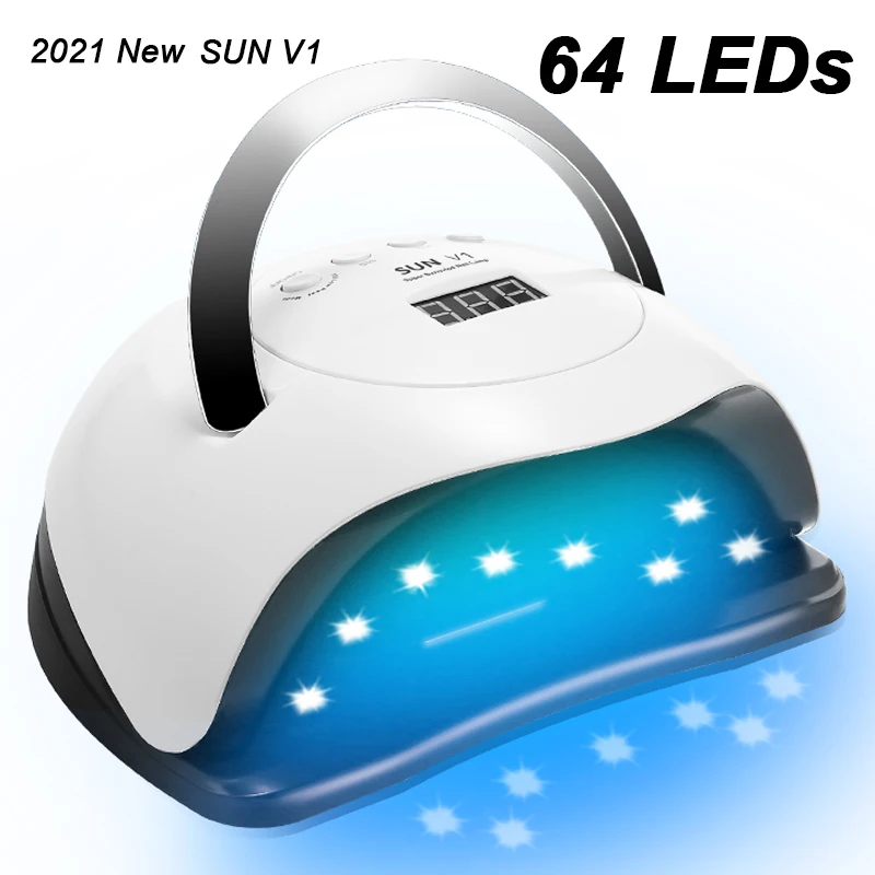 280W УФ светодиодная лампа для сушки ногтей Гель-лак с 64 светодиодами Профессиональная лампа для сушки ногтей для маникюра Светодиодная лампа для ногтей для салона