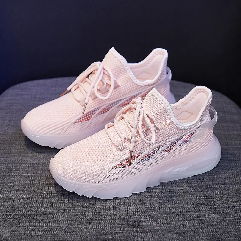 For Spring 2021, The New Breathable Weave Casual Running Shoes, Women's Sneakers, and Fashion Athletic Shoes Tenis De Mujer