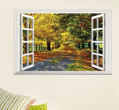 3D наклейки на стену большой кленовый бульвар | Дом и сад