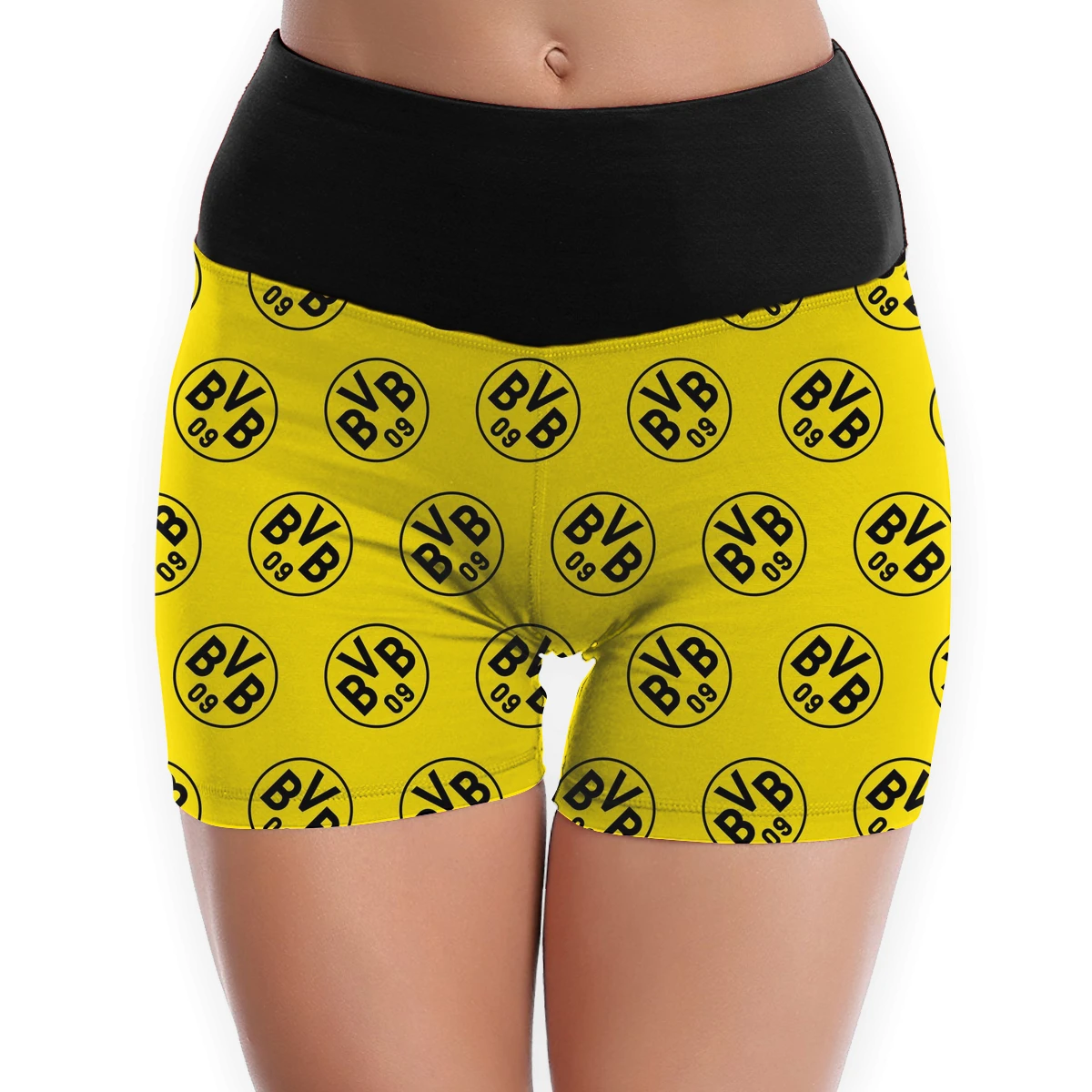 

Borussia Dortmund Yoga Fitness Gym Running Sport Short Pant Female Elastic Waistband Sportswear